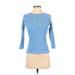 Charter Club Pullover Sweater: Blue Color Block Tops - Women's Size P Petite