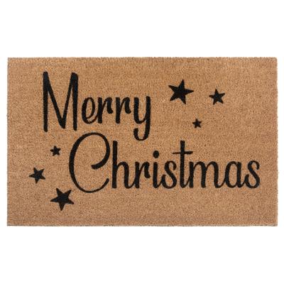 Fußmatte HANSE HOME "Kokos Christmas Stars, Türmatte", beige (natur), B:45cm H:15mm L:70cm, Kokos, Teppiche, Weihnachten, Schmutzfangmatte, Outdoor, Rutschfest, Innen, Kokosmatte Image