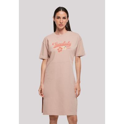 Shirtkleid F4NT4STIC "Honolulu", Damen, Gr. M, rosa (duskrose), Obermaterial: 100% Baumwolle, casual, oversize, Rundhals, Kurzarm ohne Bündchen, Kleider, Print Image