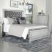 Andrew Home Studio Dohauty Bed Wood and /Upholstered/Polyester in Gray/White | 62 H x 79 W x 91 D in | Wayfair GFC223MM461KW-YSWX