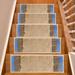 0.39 x 11.5 W in Stair Treads - Purhome Custom Size Stair Treads by Inches Machine Washable Abstract Volley Design Slip Resistant Soft Medium Pile Stair Treads Synthetic Fiber | Wayfair