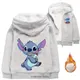 Manteau à capuche Disney Stitch pour enfants veste épaisse et chaude pardessus de dessin animé