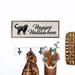 The Holiday Aisle® Happy Halloween Cat Whitewash Wood in Brown | 16 H x 48 W x 1.5 D in | Wayfair 5D6F7B8CD82B4C078DB764097E825EAD