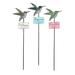 The Holiday Aisle® 3 Piece Tiffin Hummingbirds Garden Stake Set Metal | 18 H x 5.25 W x 0.25 D in | Wayfair C4238C5ABC624323AAF014C483865381