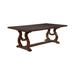 One Allium Way® Deiana 84-104 Inch Dining Table, Removable Extension Leaf, Trestle Base Wood in Brown | 30 H in | Wayfair
