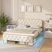 17 Stories Jonita Metal Slat Bed Metal in White | 39.17 H x 62 W x 83.26 D in | Wayfair 6F63812FBAAE43788E8CDE4626C403BB