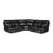 Black Reclining Sectional - Red Barrel Studio® Infinity 3 Piece Transitional Faux Curved Living Room Reclining Sectional, Grey Faux | Wayfair