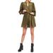 Bree Ruffle Long Sleeve Belted Mini Shirtdress