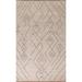 All-Over Ivory Moroccan Modern Area Rug Hand-Knotted Wool Carpet - 6'10"x 10'8"