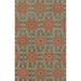 All-Over Geometric Kilim Indian Area Rug Handmade Wool Carpet - 4'11"x 7'8"