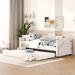 Twin Size Upholstered Daybed with Light and USB Port, Beige