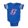 CafePress - G Pink Initial_Tr - Cute Infant Baby Football Bodysuit