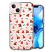 MUNDAZE Case for Apple iPhone 15 Hybrid Shockproof Slim Hard Soft TPU Shell Heavy Duty Protective Phone Cover - Cute Red Christmas Holiday Santa Gnomes