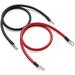 Spartan Power 4 AWG 12 Foot Battery Cable Set Four Gauge Wire Made in America 12 FT with 3/8 Ring Terminals