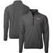 Men's Cutter & Buck Gray/Black Arkansas State Red Wolves Cascade Eco Sherpa Fleece Quarter-Zip Pullover Jacket