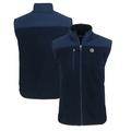 Men's Cutter & Buck Navy Georgetown Hoyas Big Tall Cascade Eco Sherpa Fleece Full-Zip Vest