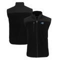 Men's Cutter & Buck Black MTSU Blue Raiders Big Tall Cascade Eco Sherpa Fleece Full-Zip Vest