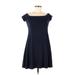 Susana Monaco Casual Dress: Blue Dresses - Women's Size Medium
