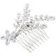 FRCOLOR bangs comb crystal hair combs bride hair comb wedding hair comb bridal hair comb decorative hair combs wedding headpiece for bride simple Miss aluminum alloy Comb