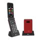 TTfone TT760 Flip 4G Big Button Mobile Phone for the Elderly with Emergency Assistance button Unlocked Basic Mobile Phone (Red, with Dock Charger)