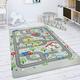 Paco Home Kids Rug Children's Room Play Mat Baby Mat Play Rug Car Play Mat Grey, Size:155x230 cm