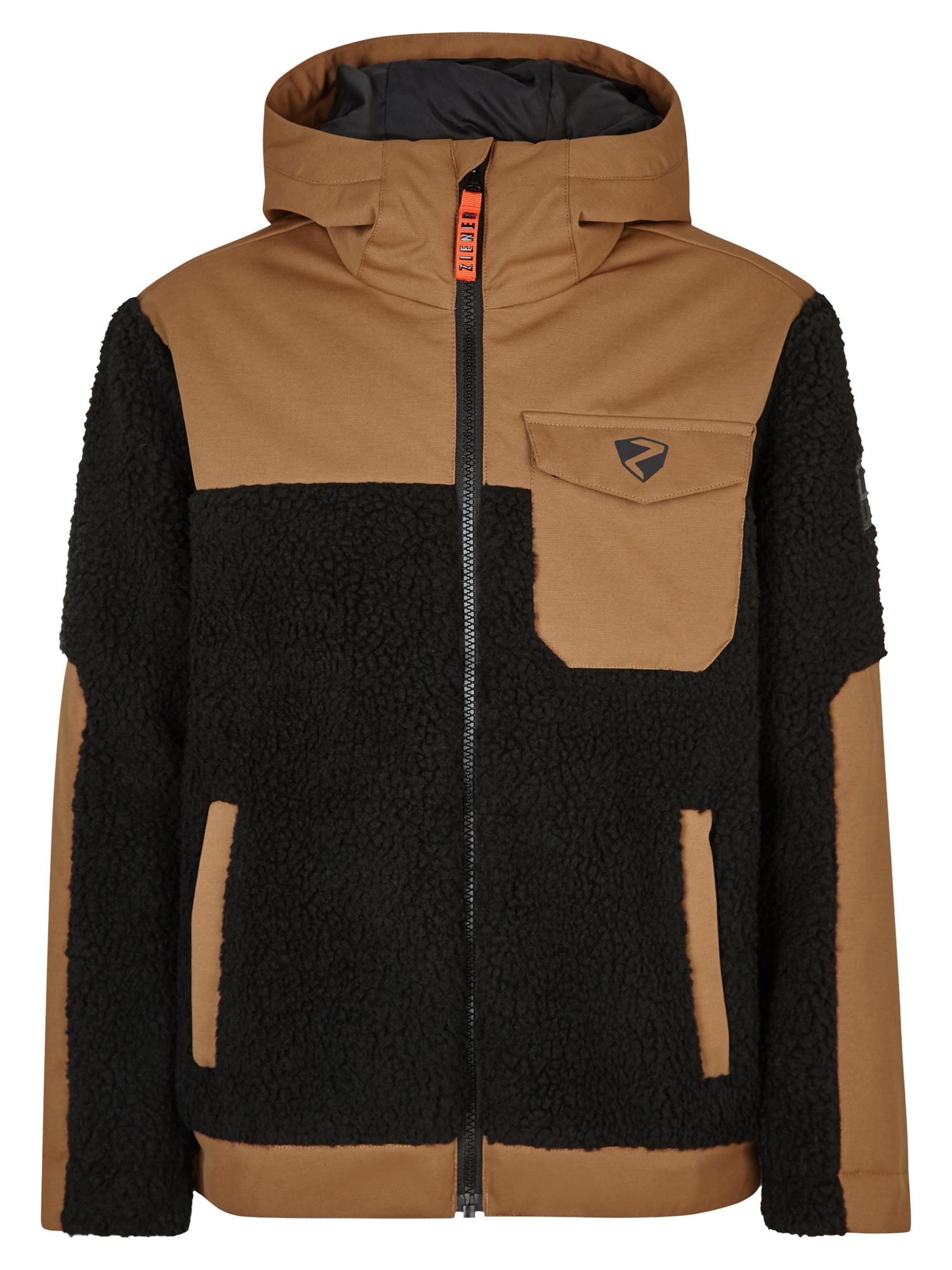 Skijacke ZIENER "ARJUN", Kinder, Gr. 176, braun, Obermaterial: 100% Polyester;Futter: 100% Polyamid;Wattierung: 100% Polyester;, Jacken Image