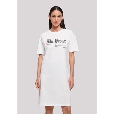 Shirtkleid F4NT4STIC "The Bronx", Damen, Gr. XS, weiß, Obermaterial: 100% Baumwolle, casual, oversize, Rundhals, Kurzarm ohne Bündchen, Kleider, Print Image