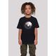 T-Shirt F4NT4STIC "T-Shirt 'Marvel Captain America Shield Shiny'" Gr. 122/128, schwarz Mädchen Shirts T-Shirts