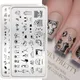 Faillite N PRETTY-Plaques d'Estampage pour Nail Art Dessin Animé Animaux Feuilles Fleur