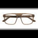 Unisex s square Frosted Gray Acetate Prescription eyeglasses - Eyebuydirect s Tempus