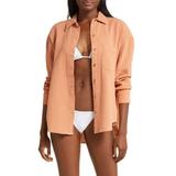 Right On Cotton Gauze Cover-up Shirt