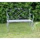 Grey tone Vintage Metal Bench, Love Seat, Garden Furniture, patio bench, French style, farmhouse, rustic