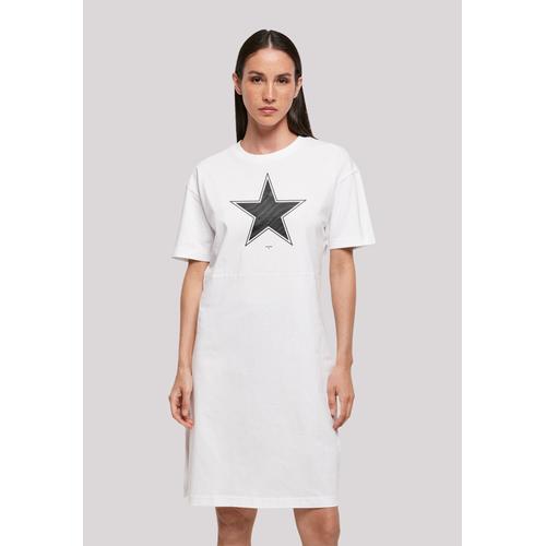 „Shirtkleid F4NT4STIC „“Stern Basic““ Gr. S, weiß Damen Kleider Freizeitkleider Print“