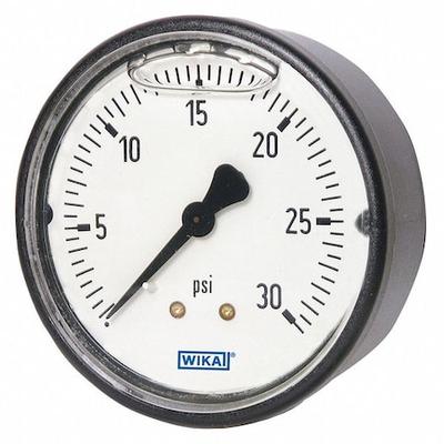 WIKA 113.13.15.300.B Pressure Gauge, 0 to 300 psi, 1/8 in MNPT, Black