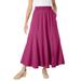 Plus Size Women's Knit Panel Skirt by Woman Within in Raspberry (Size 6X) Soft Knit Skirt