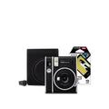 Fujifilm Instax Instax Mini 40 Instant Camera With 10 Shot Contact Sheet Deco Film And Case - Black