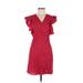 Lea & Viola Casual Dress: Red Dresses - Women's Size Medium
