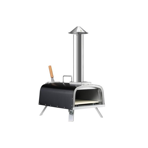 pizzello-12inch-pizza-oven-propane---wood-fired-pizza-maker-multi-fuel-pizza-ovens-steel-in-black-|-30-h-x-14.4-w-x-32-d-in-|-wayfair-x50002bkgs/