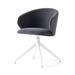 Connubia Tuka Armless Chair w/ 360 Swivel Base Aluminum/Upholstered in Gray/White/Black | 30.75 H x 22.25 W x 23.25 D in | Wayfair