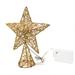 The Holiday Aisle® Glittered 3D Tree Top Star w/ Warm White LED Lights & Timer for Christmas Tree Decoration | 10 H x 8 W x 2.75 D in | Wayfair