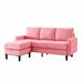 74.8" Convertible Sectional Sofa, L Shaped Upholstered Reversible Sofa w/Storage Ottoman, 3-Seat Stationary Sectional Sofa Couch