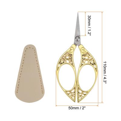 4.3" Stainless Steel Vintage Embroidery Sewing Scissors with Cover