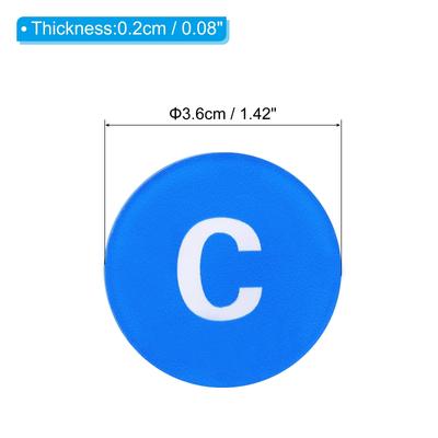 Self Stick C/H Water Label, Round Shape Hot/Cold Signs Red/Blue