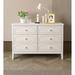 Wood 6 Drawers Dresser Cabinet Modern Roman Style Vanity Desk Makeup Table With Drawers Storage Organizer Cabinet