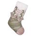 Vickerman 21" Green Holly Leaf Velvet Christmas Stocking