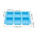 6 Compartments Silicone Soap Mold, 2 Pack Rectangle Bar Soap Mold