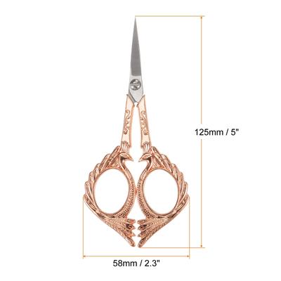 2pcs 5" Stainless Steel Vintage Bird Style Embroidery Sewing Scissors