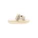 Suicoke Sandals: Slide Platform Bohemian Ivory Solid Shoes - Women's Size 6 - Open Toe