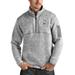 Men's Antigua Heather Gray NBA Fortune Quarter-Zip Pullover Jacket