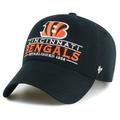 Men's '47 Black Cincinnati Bengals Vernon Clean Up Adjustable Hat